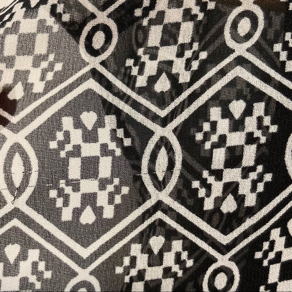 3/$30 Japna Midi Black/white patterned dress Size L - Picture 3 of 6